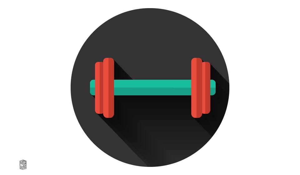Angel's Dumbell Flat Icon - image 1 - student project