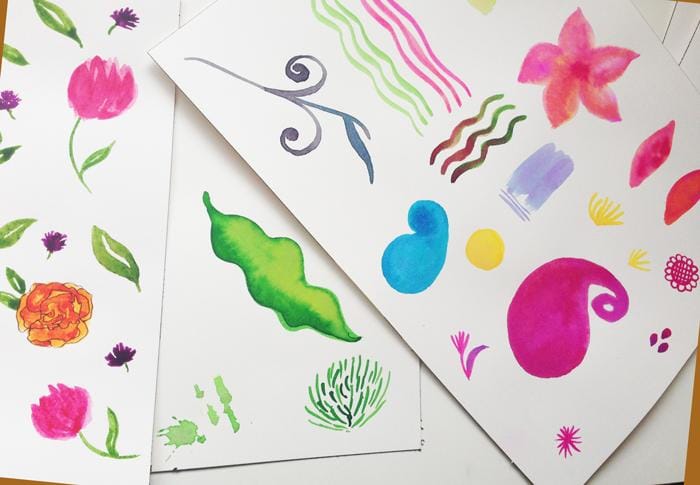 Watercolor patterns - image 2 - student project