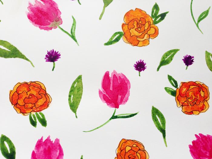 Watercolor patterns - image 1 - student project