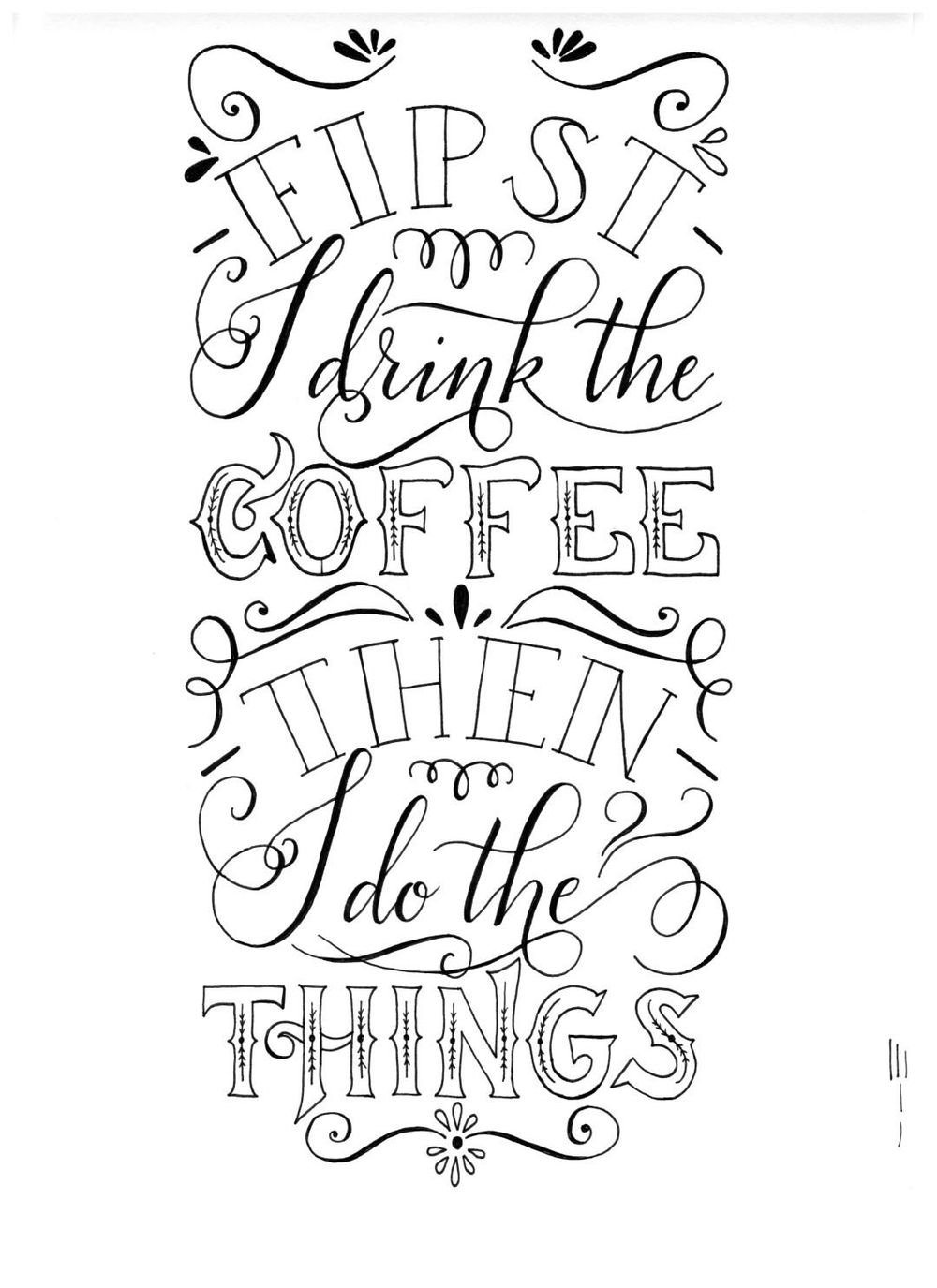 Vintage coffee quote - image 1 - student project