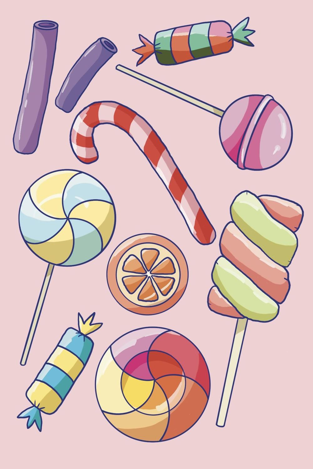 Candies Stickers Skillshare Student Project