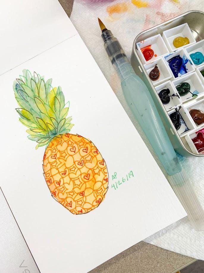 Pineapple Studies 4 Ways - image 3 - student project