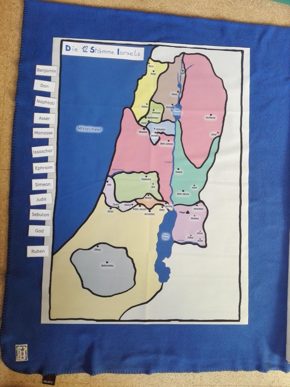 Bibelkarte "Die 12 Stämme Israels" - image 2 - student project