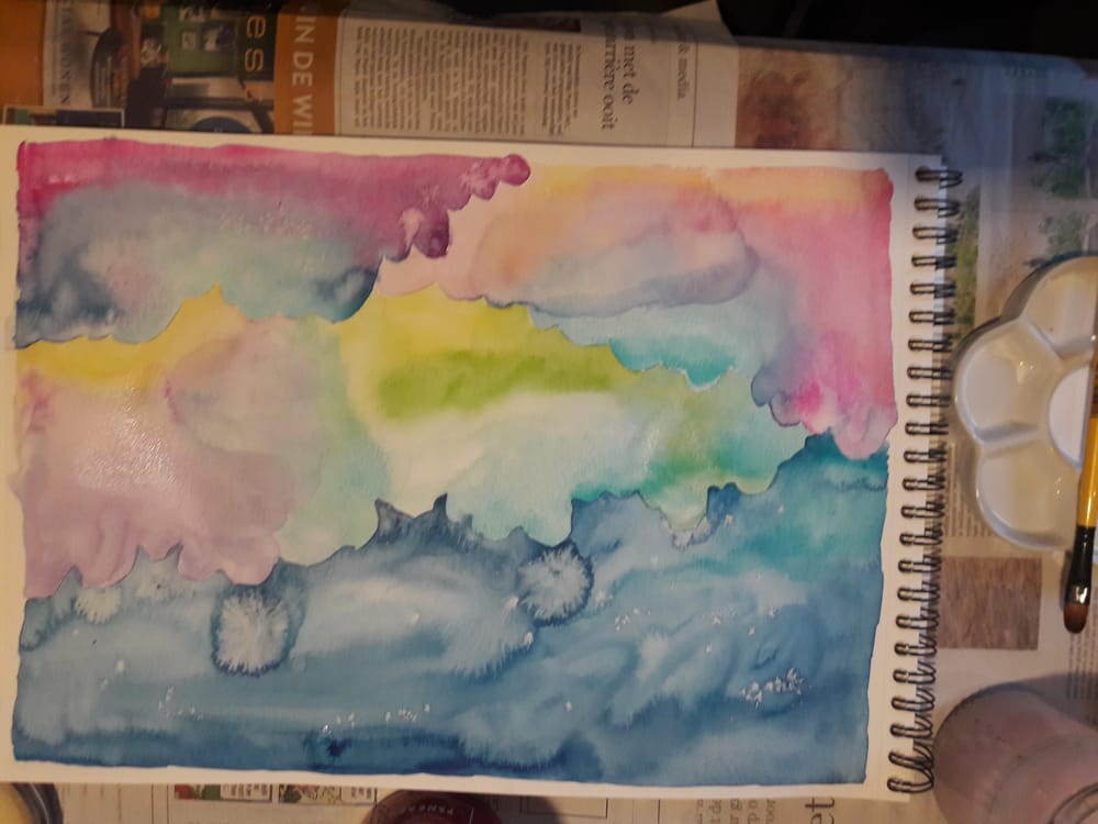 watercolor and mixed media - image 5 - student project