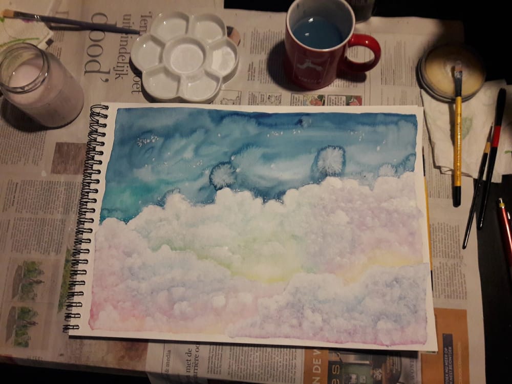 watercolor and mixed media - image 6 - student project