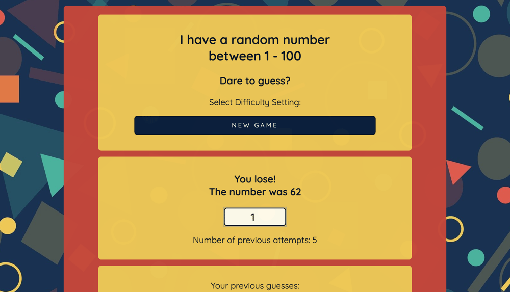 Numbers Game - image 4 - student project