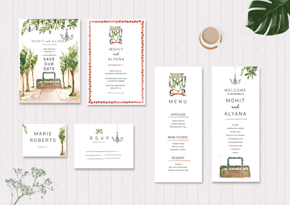 Watercolour Wedding Suite! :) - image 1 - student project