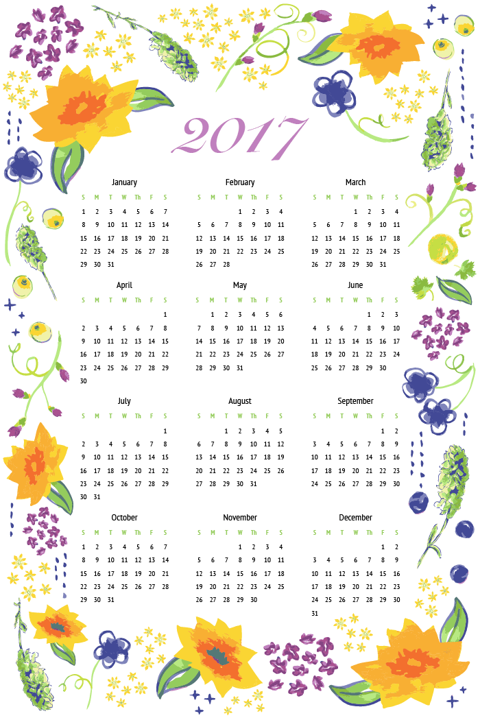 Calendar Challenge + High Desert Blooms pattern - image 1 - student project