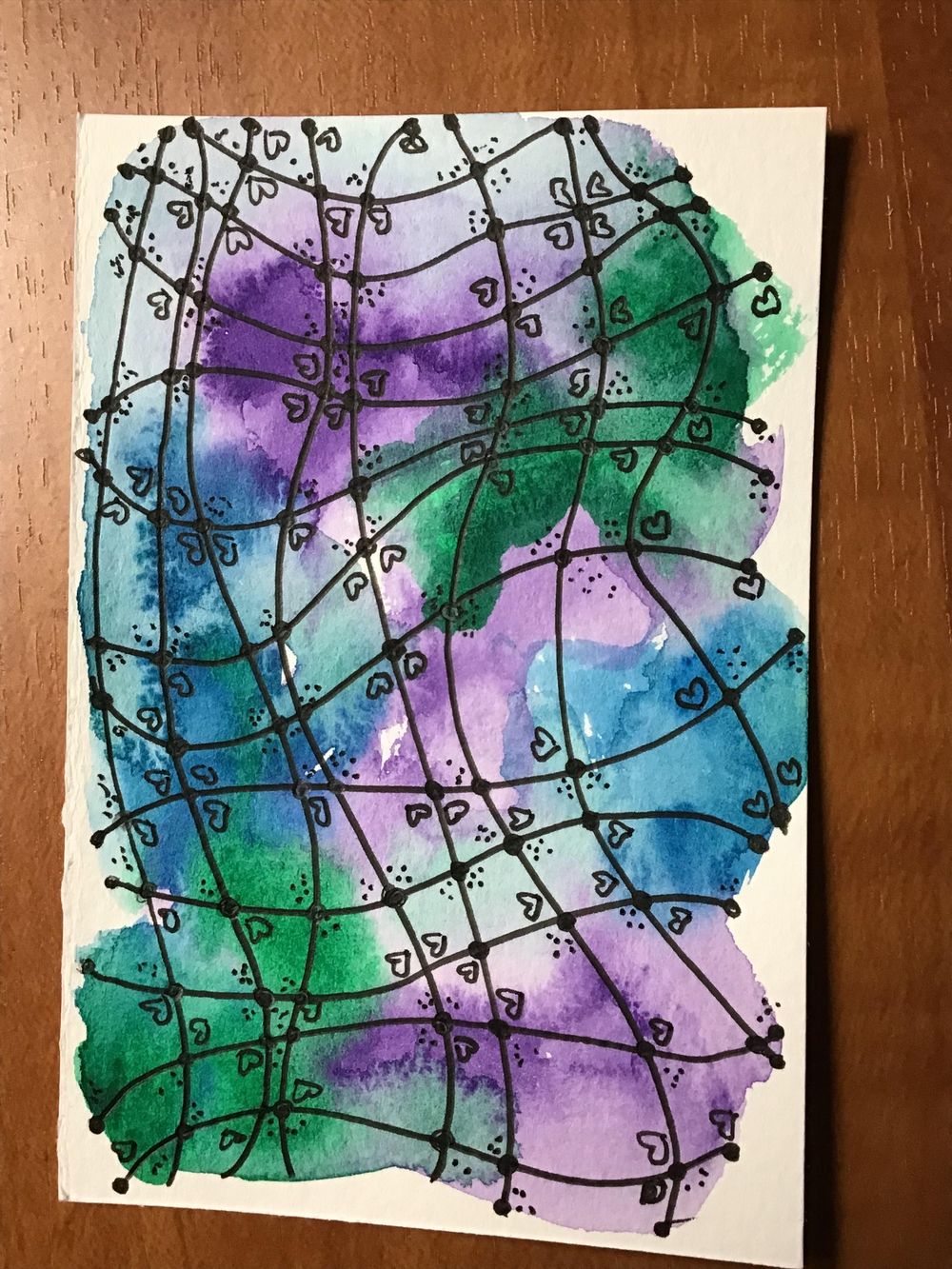 Doodle watercolor - image 3 - student project