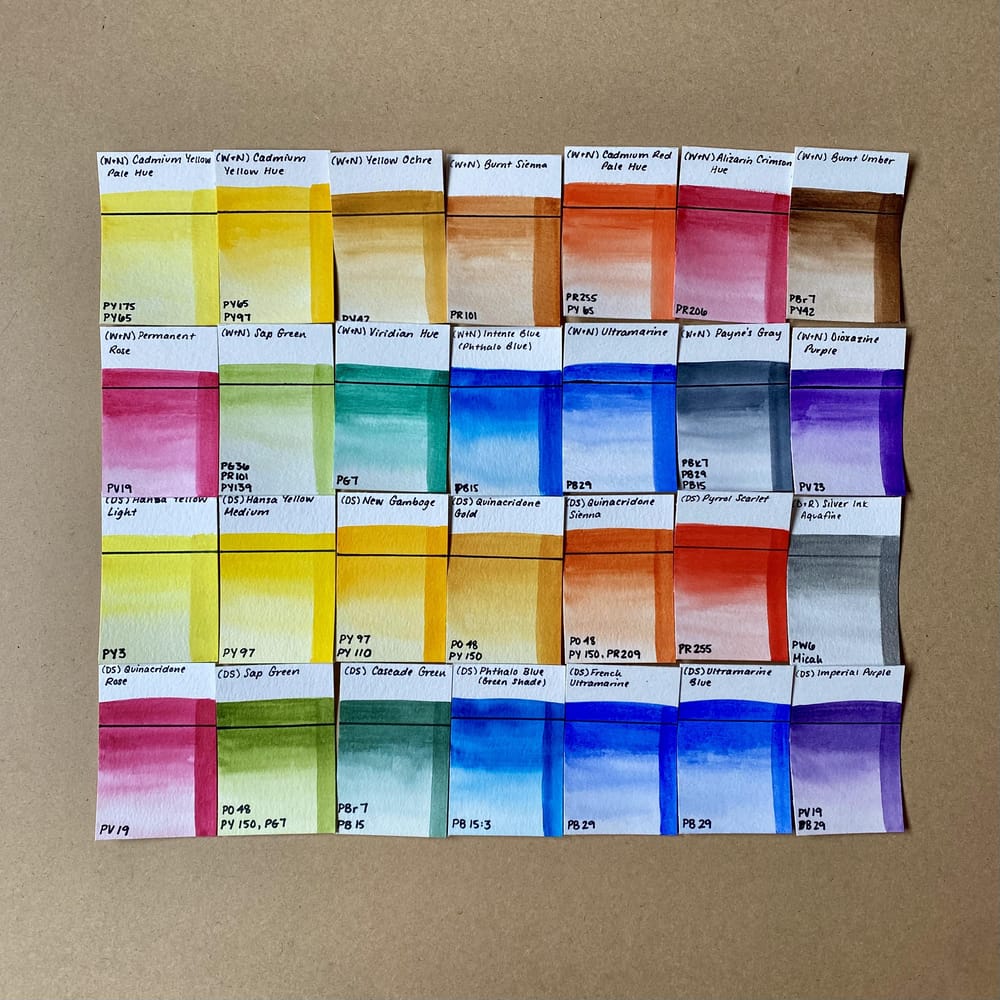 Swatches and mixing chart - image 1 - student project