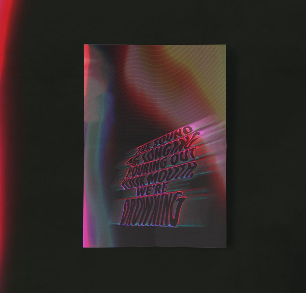 Distorted Typography Poster - image 1 - student project