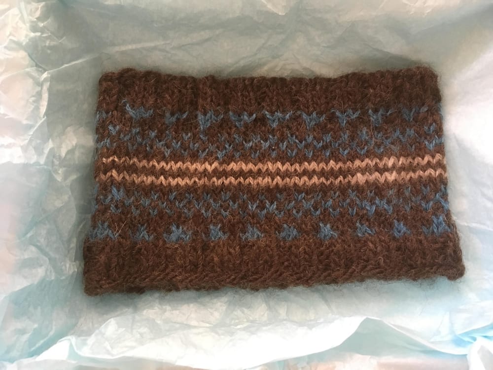 Fair Isle headband in 2 colors - image 2 - student project