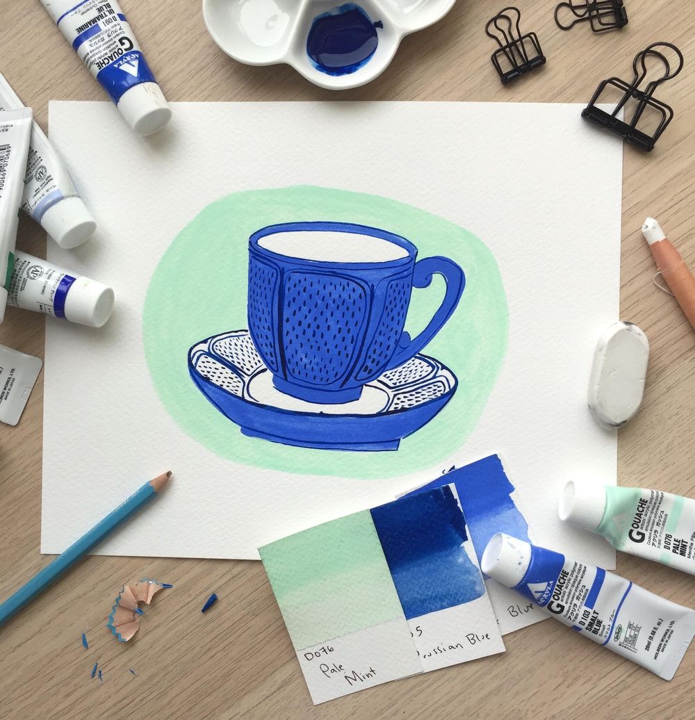 Painting a Teacup in Gouache - image 6 - student project