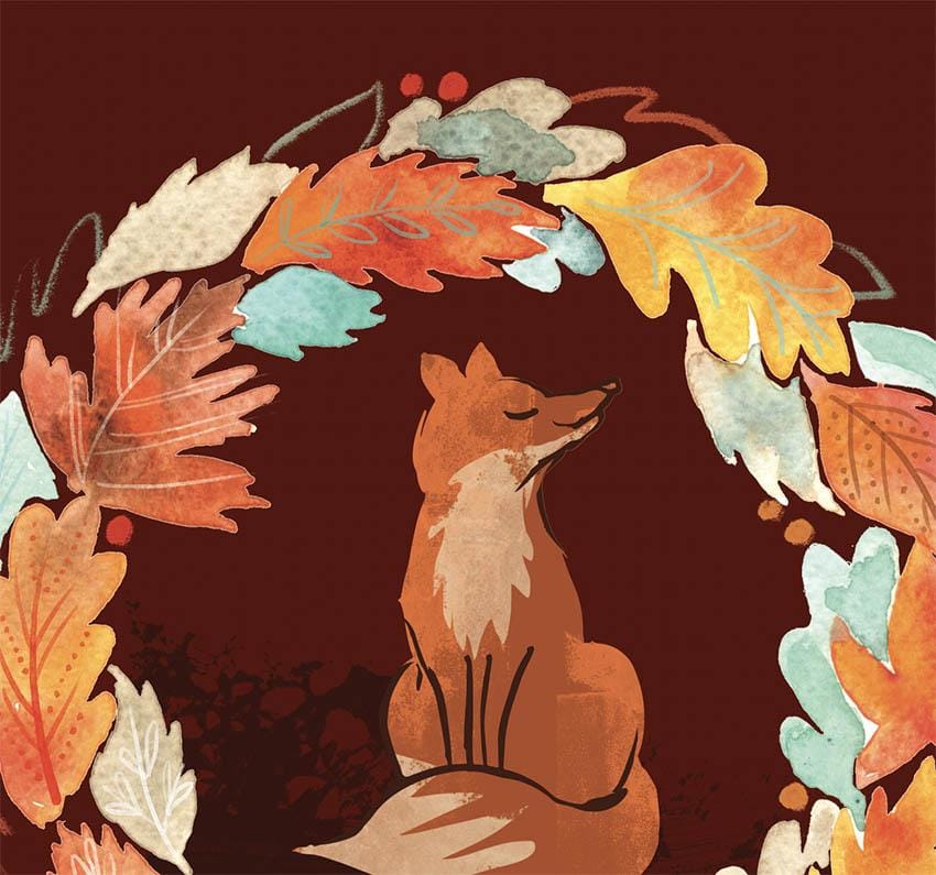 Autumn Wreath (and fox) - image 3 - student project