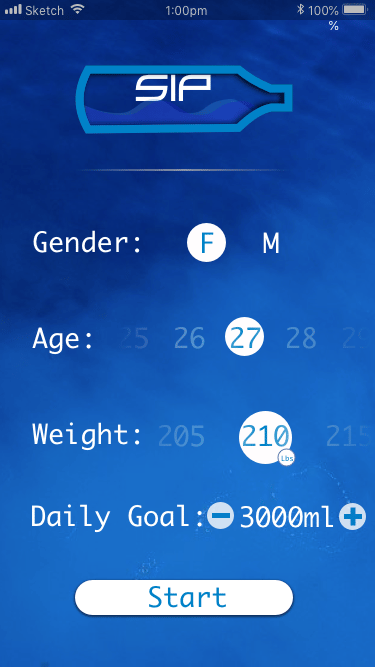 Sip water drinking app - image 1 - student project