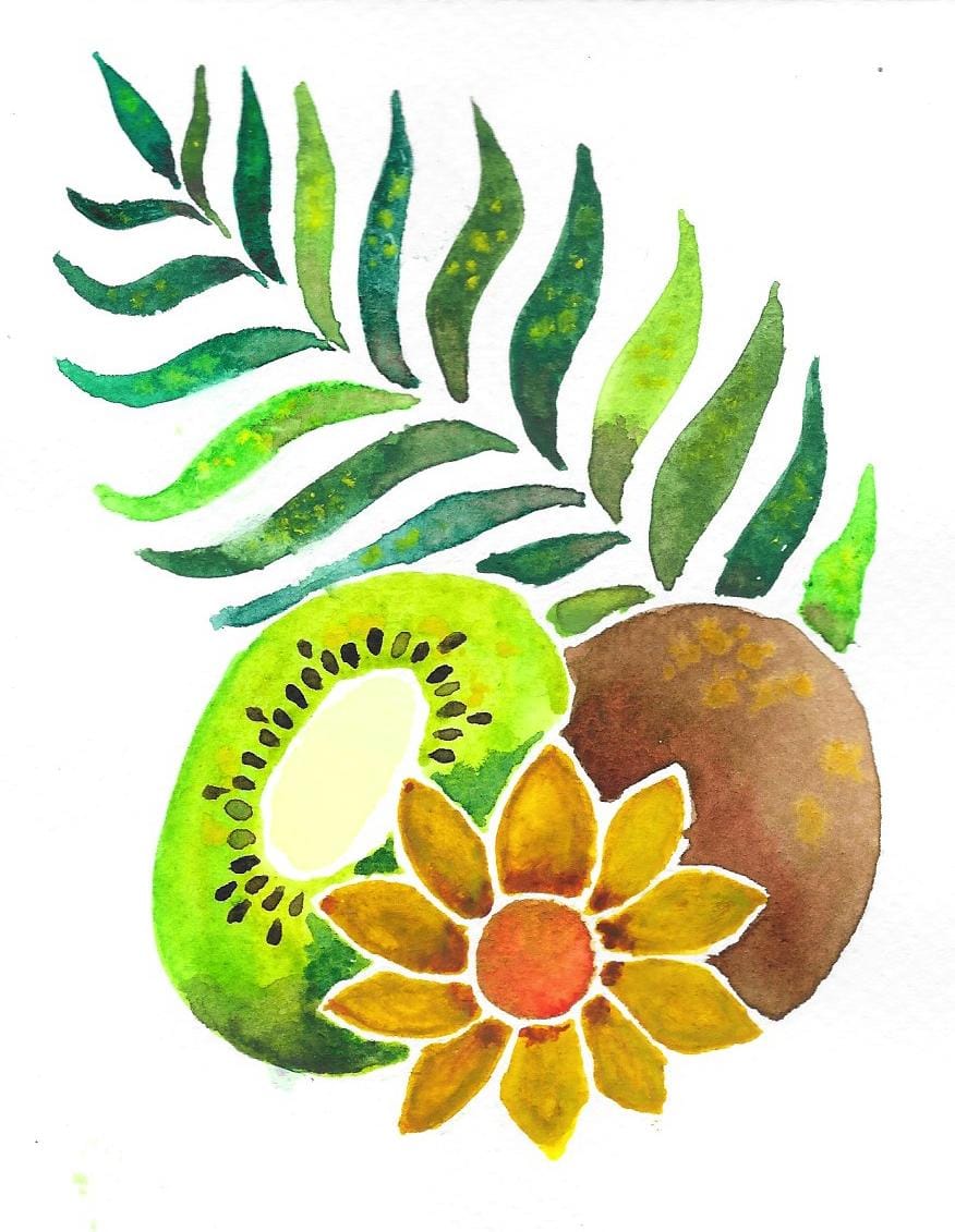 Watercolor Fruits and Florals - image 4 - student project