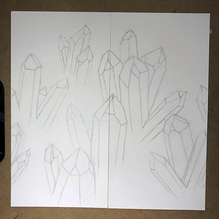 Crystal clusters - image 2 - student project