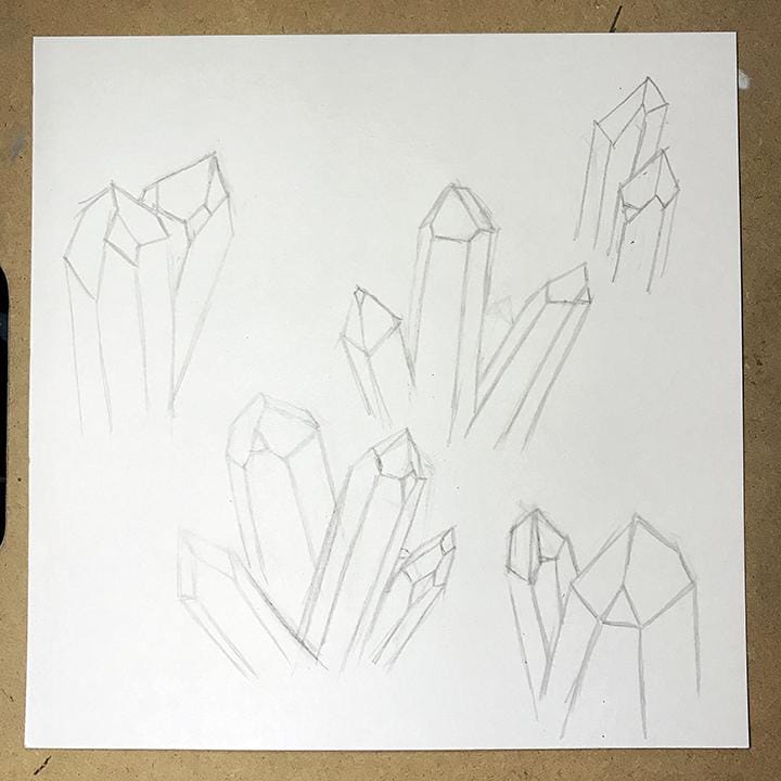Crystal clusters - image 1 - student project