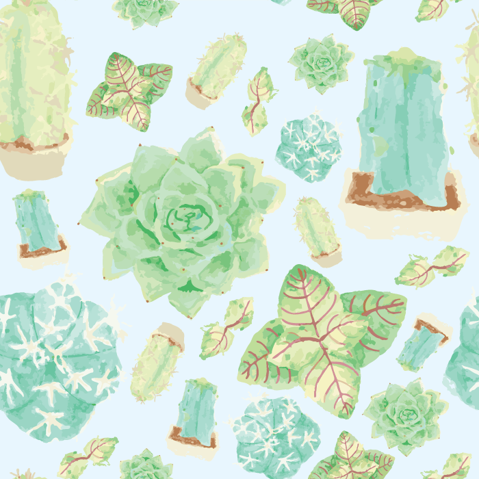 Succulents Pattern - image 1 - student project