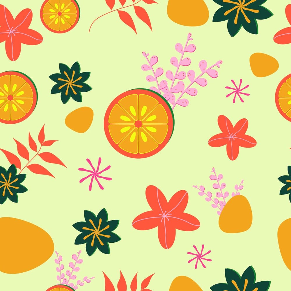 Tropical Flora Pattern - image 1 - student project