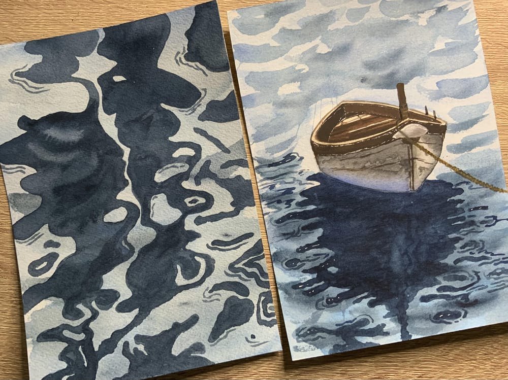 Boat and reflections - image 3 - student project
