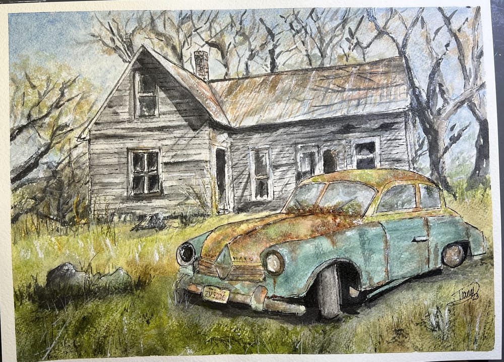 Abandoned House & Car - image 1 - student project
