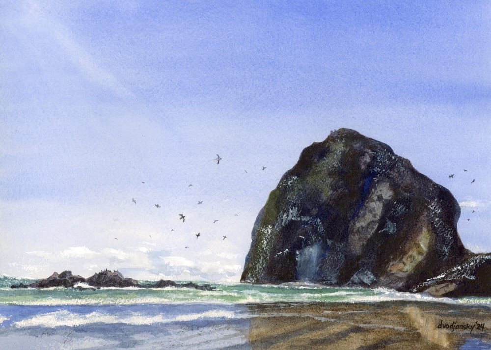 “Haystack Rock” Reflections In The Water - image 1 - student project