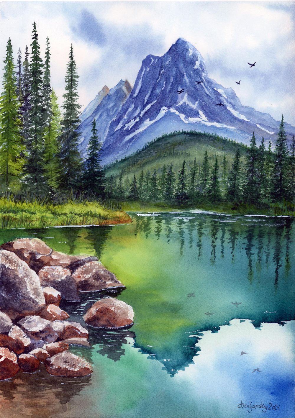 Peaceful Mountain Lake - image 1 - student project