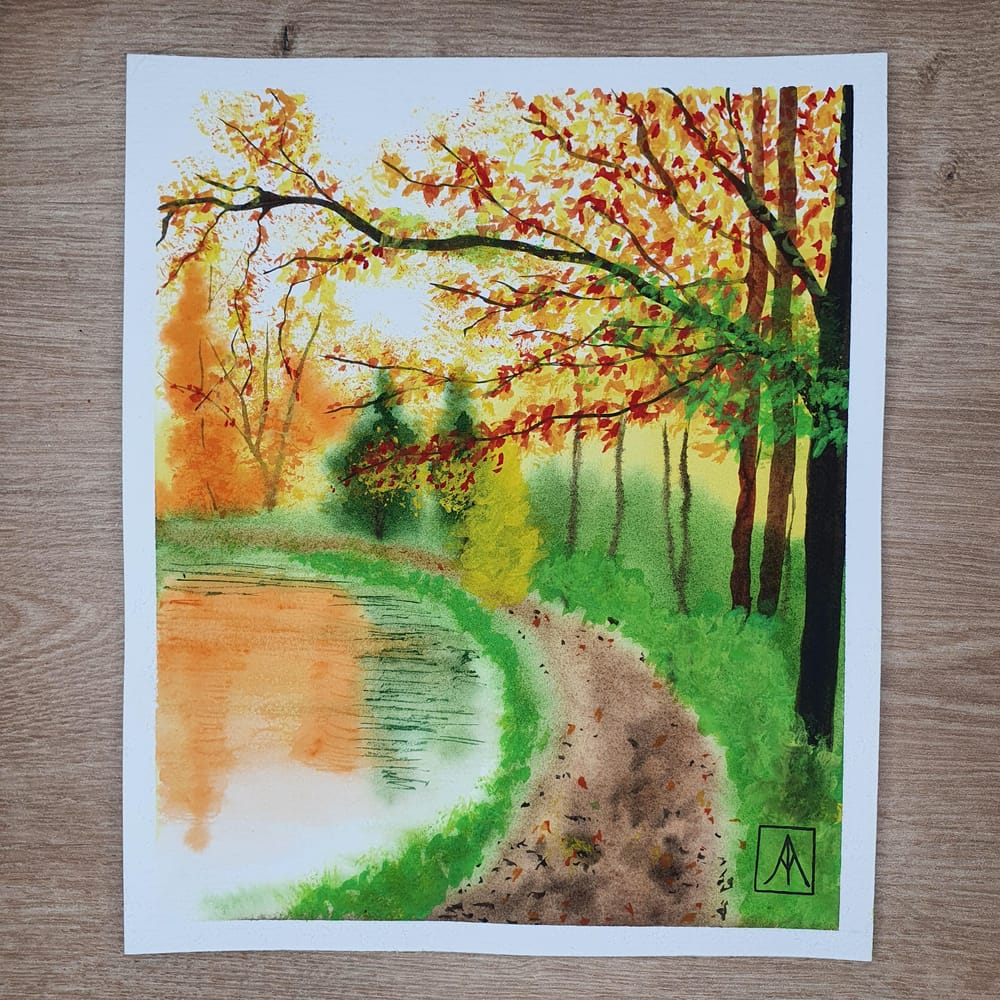 31 Days of Autumn Landscapes with Watercolours - image 3 - student project