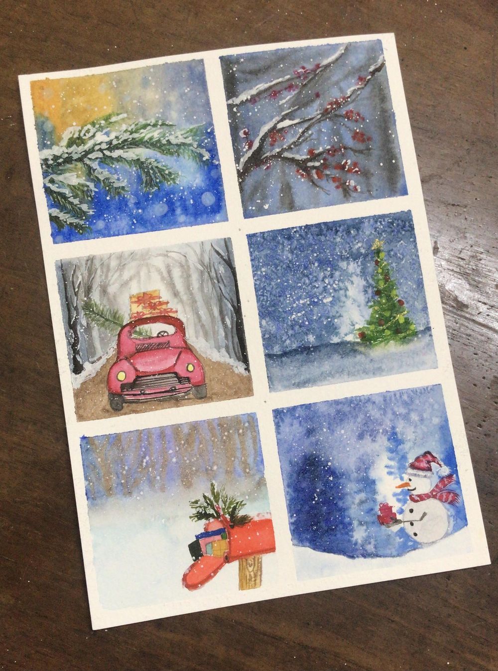Winter Watercolour Polaroid’s - image 2 - student project