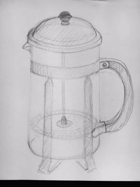 Sketch of french coffee press - image 1 - student project