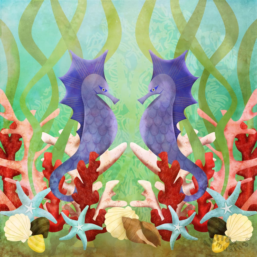 Symmetrical illustration with symbols - image 1 - student project