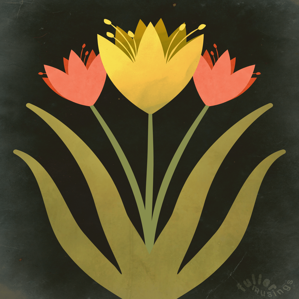 Symmetrical illustration with symbols - image 2 - student project