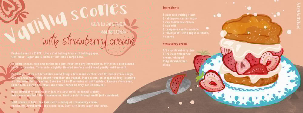 Pear pudding and strawberry scones - image 4 - student project