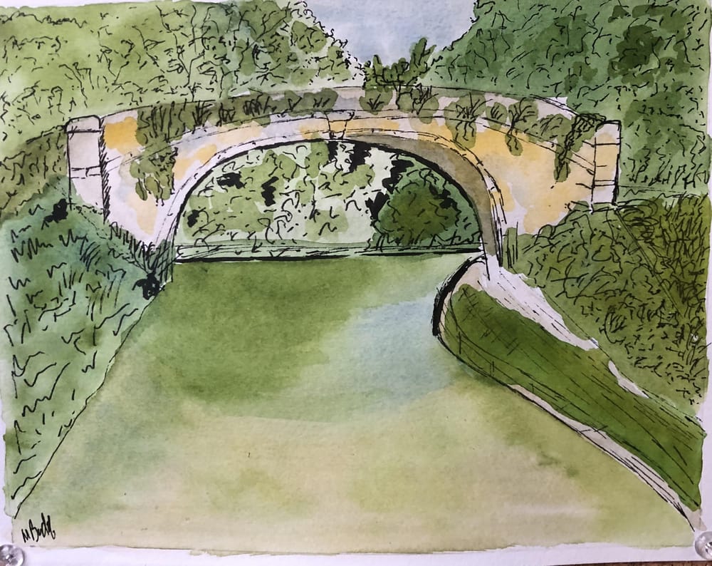 Bridge Pic + own water colour pic - image 1 - student project