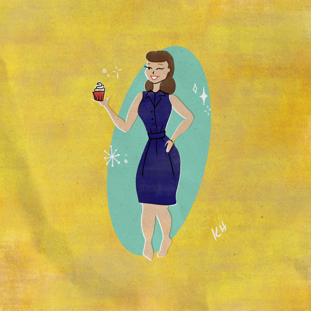 Ibis Paint Mid-century Modern Tutorial - image 1 - student project