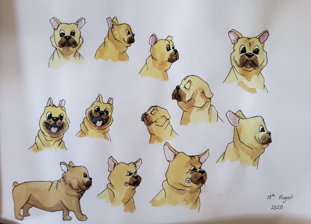 Watercolour Painting Pugs - image 1 - student project