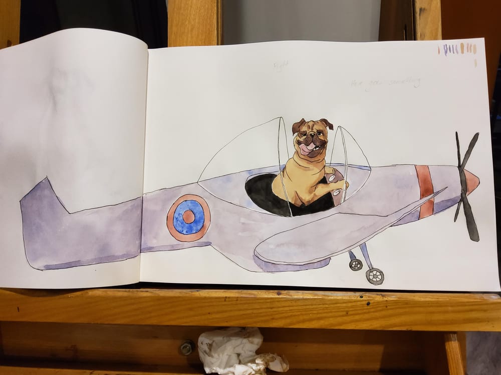 Watercolour Painting Pugs - image 3 - student project