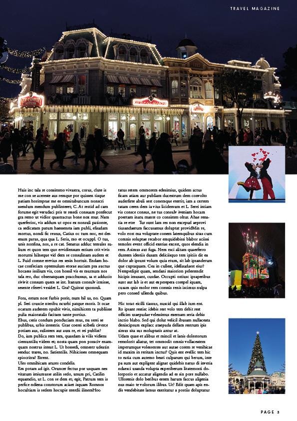 Magazine Layout - Disneyland Paris - image 4 - student project