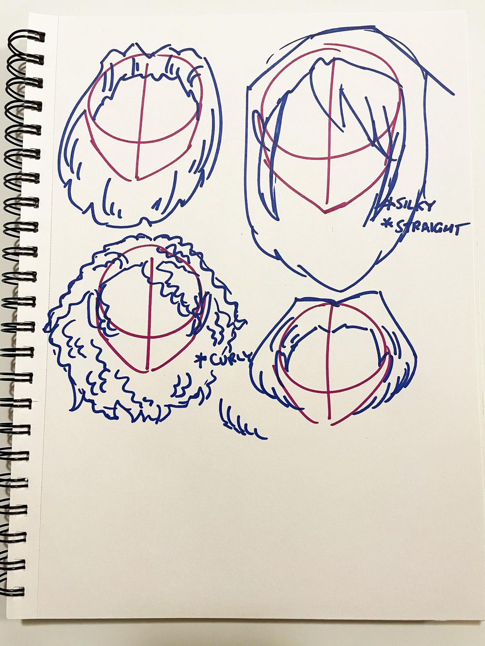 Drawing Hair Examples on Paper - image 1 - student project