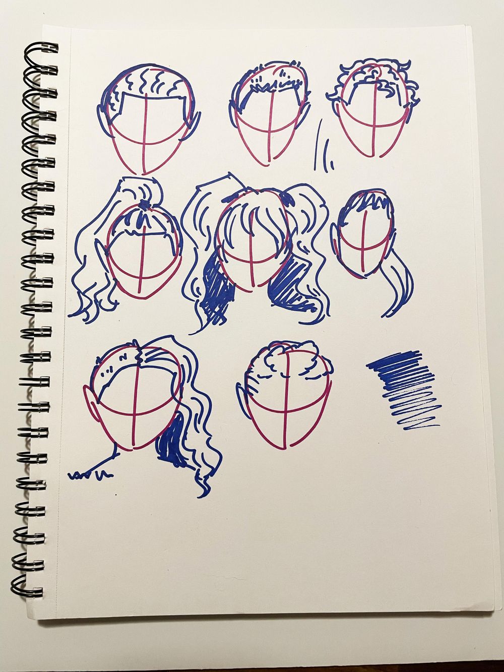 Drawing Hair Examples on Paper - image 2 - student project