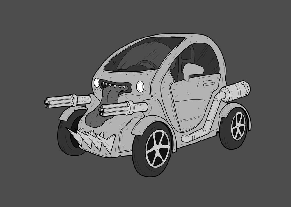 Bird man and hungry car - image 2 - student project