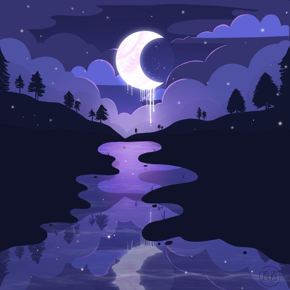 Purple moon - image 1 - student project