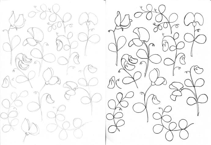 Sweet peas floral pattern - image 1 - student project