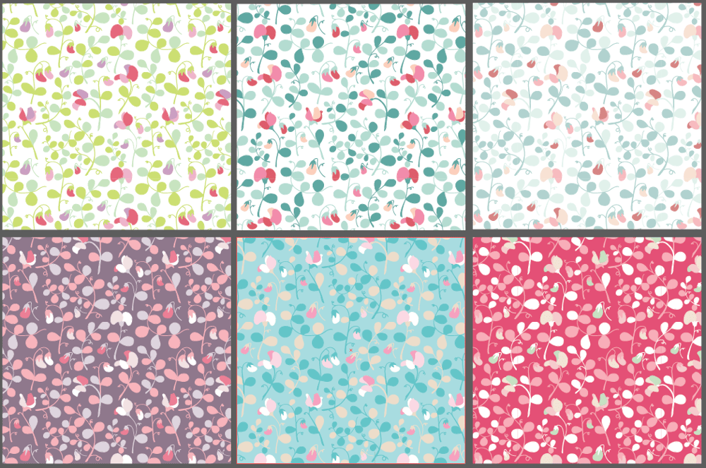 Sweet peas floral pattern - image 7 - student project