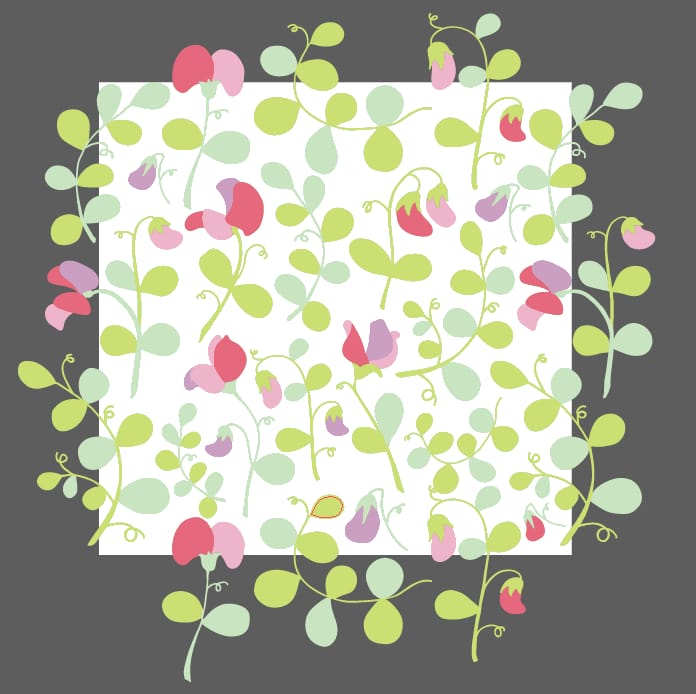 Sweet peas floral pattern - image 6 - student project