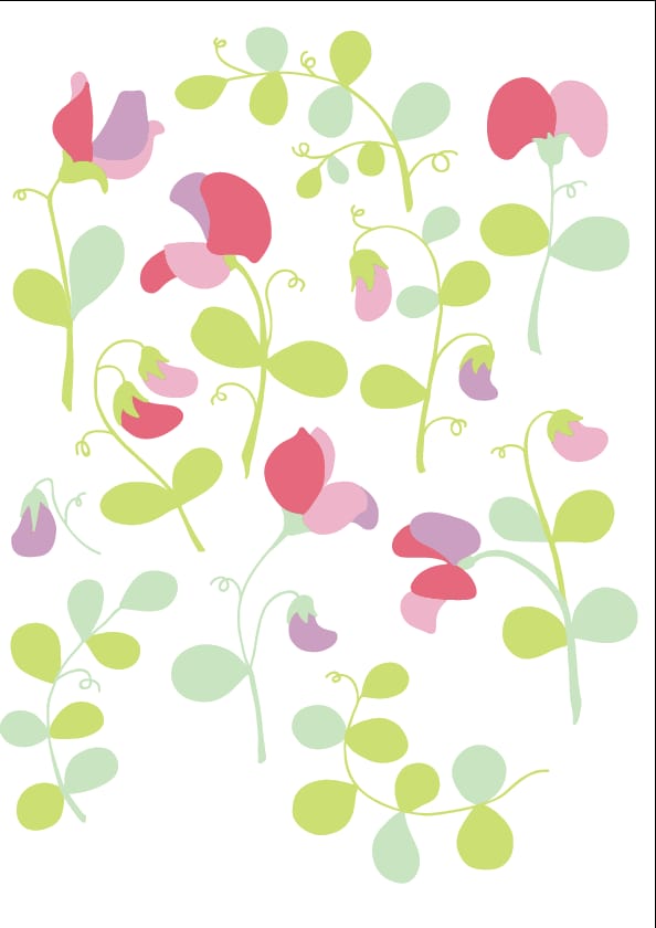 Sweet peas floral pattern - image 4 - student project