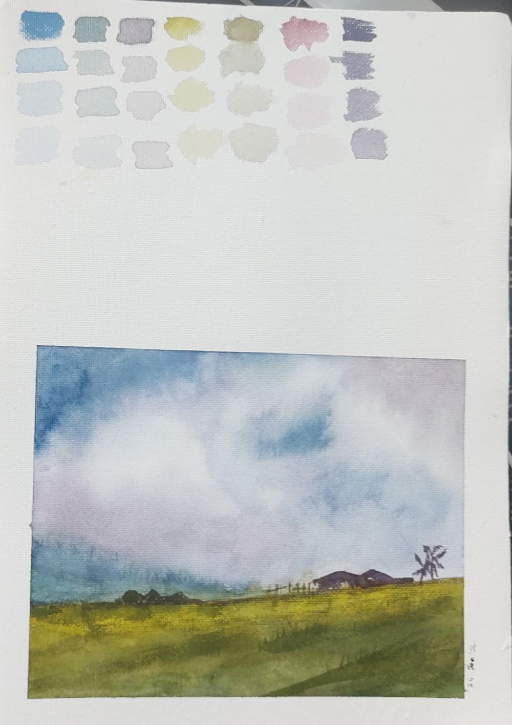 Limited colour landscape - image 1 - student project