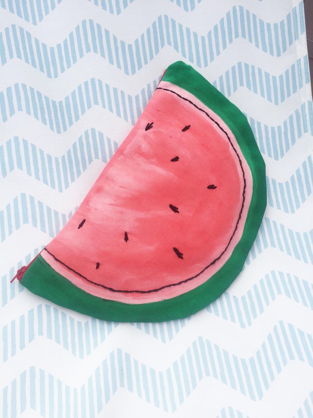 D.I.Y. hand painted watermelon clutch bag, now live! - image 3 - student project