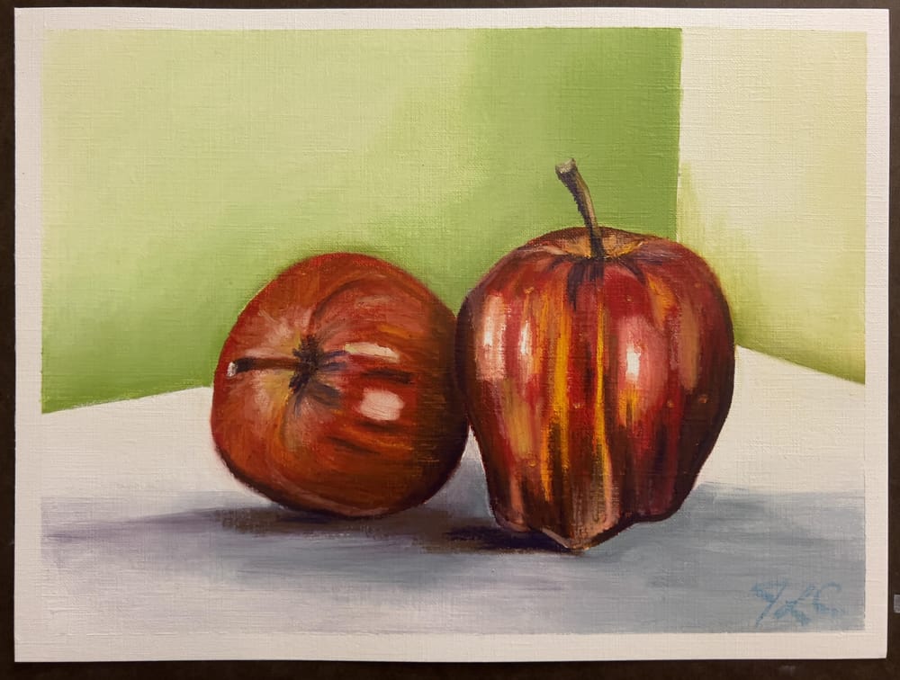 Oil Pastel Apples - image 2 - student project